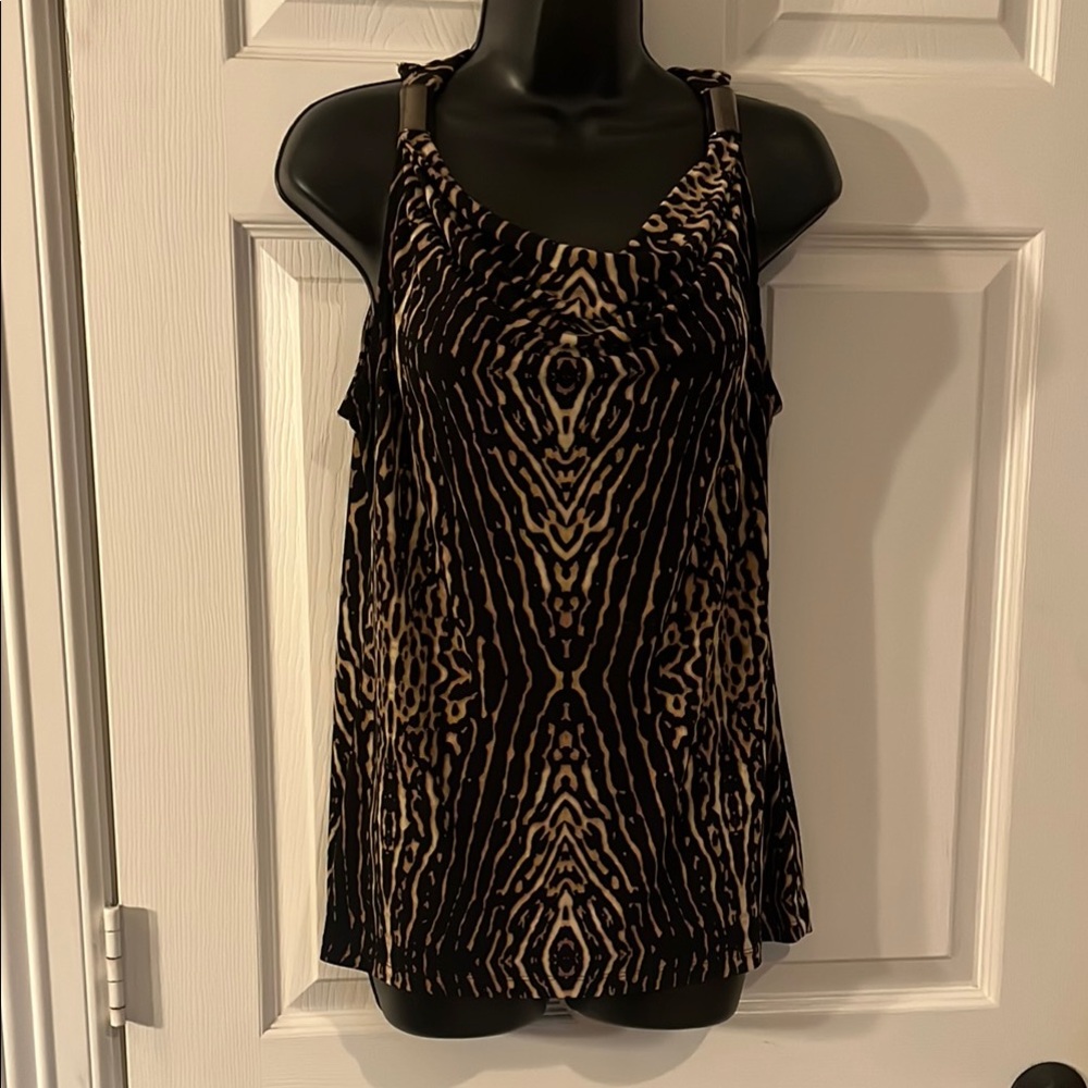 Kenneth Cole Animal Print Sleeveless Top, Sz S